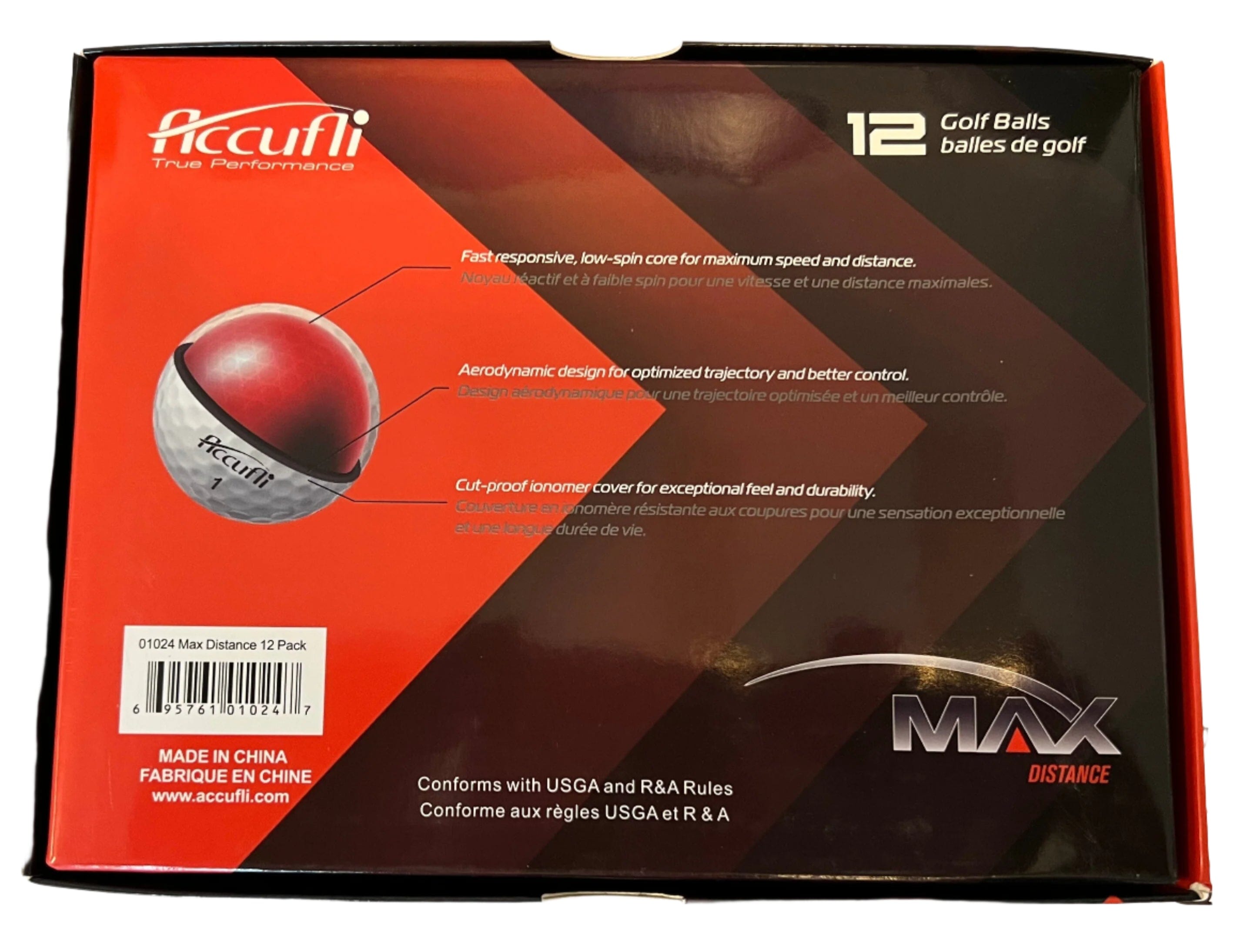 Accufli Max Distance Golf Balls White Golf Balls Accufli