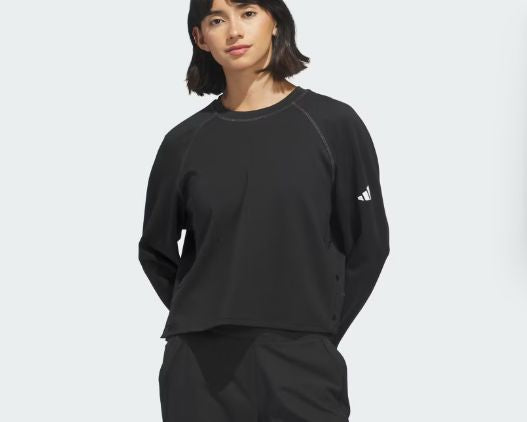 Adidas Beyond The Course Women's Side-snap Twistweave Sweatshirt JX6677 Women's Long Sleeve Adidas Small