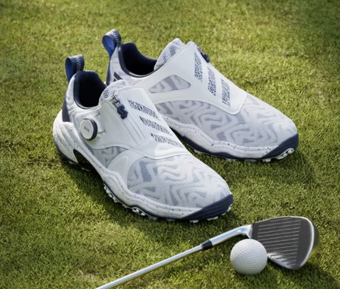Adidas CodeChaos Boa 25 IH5142 Spikeless Mens Golf Shoes White/Navy Golf Shoes Adidas
