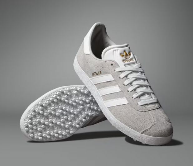 Adidas Gazelle Spikeless Golf Shoes-Grey Golf Shoes Adidas