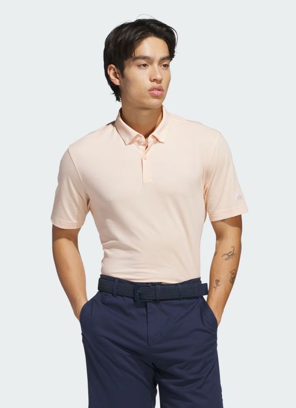 Adidas Go-To Polo Men's Powder Coral Melon JJ1721 Men's Polos Adidas Small Orange Men's