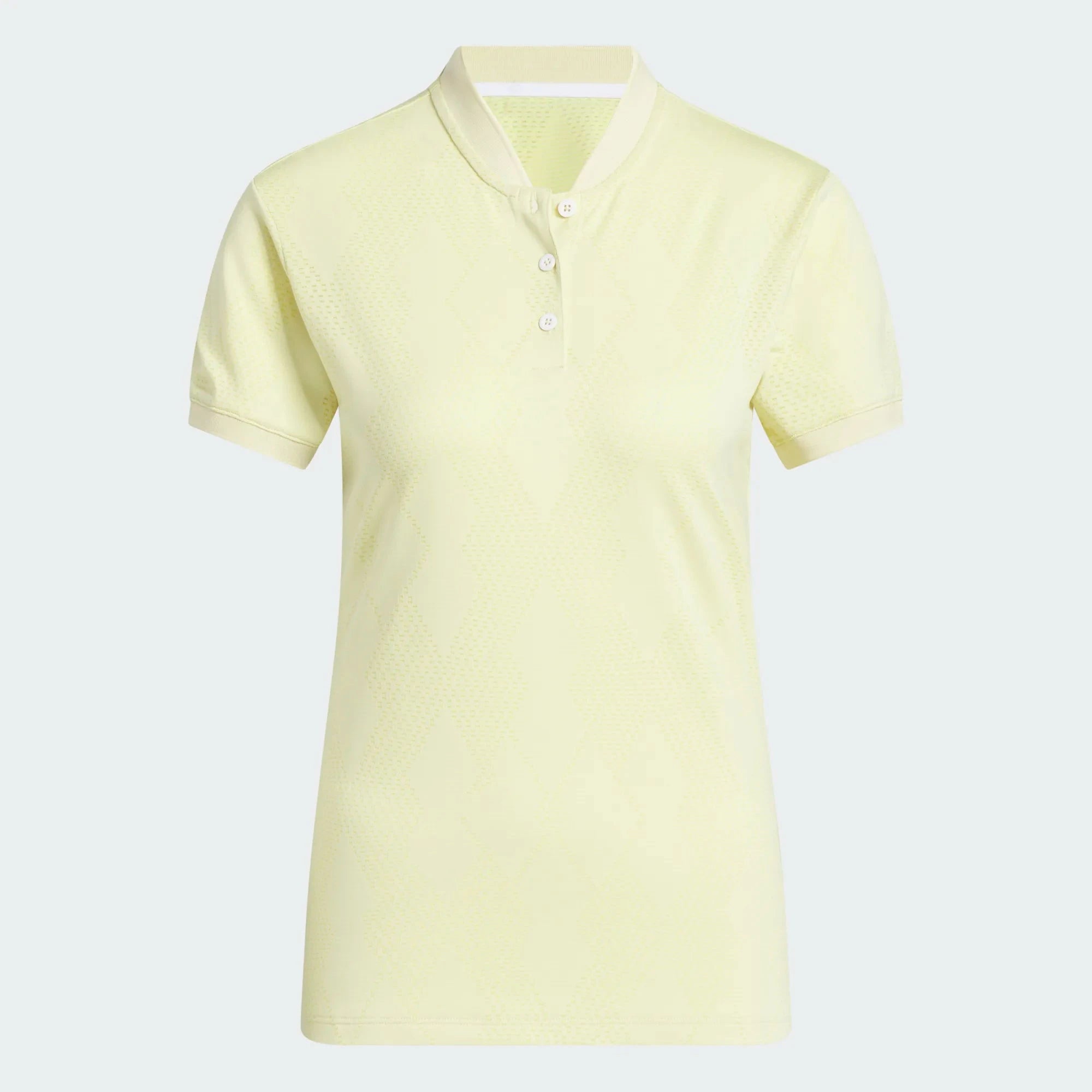 Adidas Ultimate Jacquard Short Sleeve Polo Yellow JE9924 Women's Polos Adidas