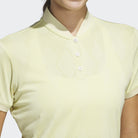 Adidas Ultimate Jacquard Short Sleeve Polo Yellow JE9924 Women's Polos Adidas