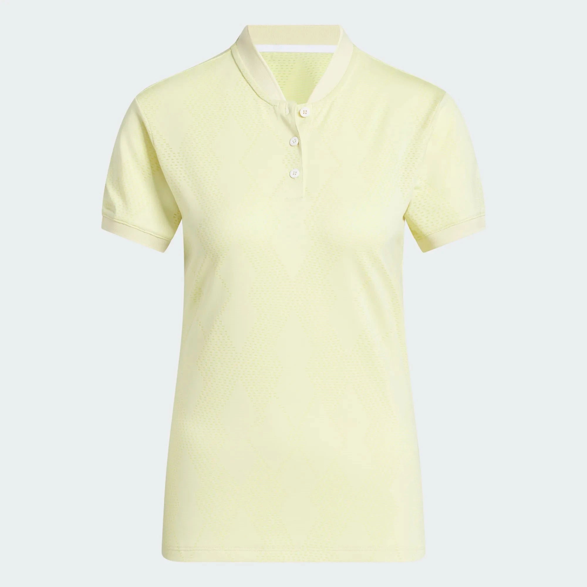 Adidas Ultimate Jacquard Short Sleeve Polo Yellow JE9924 Women's Polos Adidas