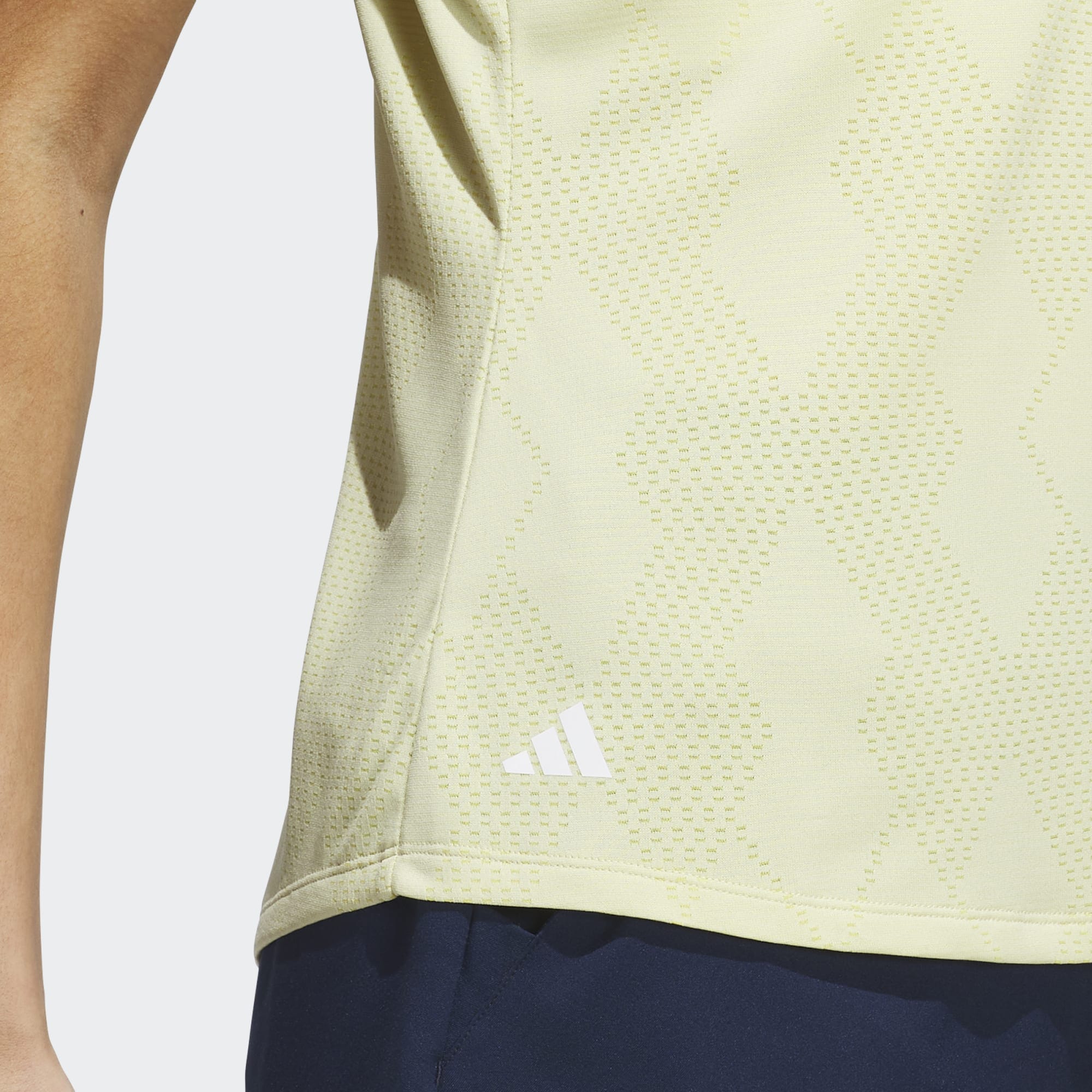 Adidas Ultimate Jacquard Short Sleeve Polo Yellow JE9924 Women's Polos Adidas