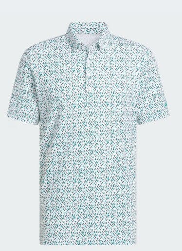 Adidas Ultimate MIcro Argyle Polo Men's White/Pur/Teal JL5270 Men's Polos Adidas