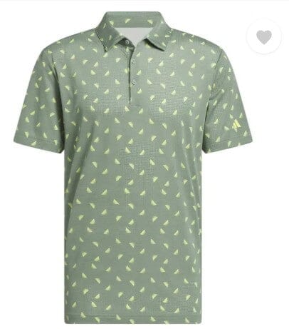 Adidas Ultimate Printed Mesh Polo Men's Olive/Yellow JI6445 Men's Polos Adidas