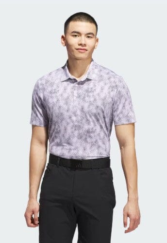 Adidas Ultimate Textured Print Polo Men's Cl Pink/Black KA7914 Men's Polos Adidas Large Light pink Men's