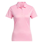 Adidas Women's Performance Solid SS Polo IN9921 Pink Women's Polos Adidas Small Pink Women's