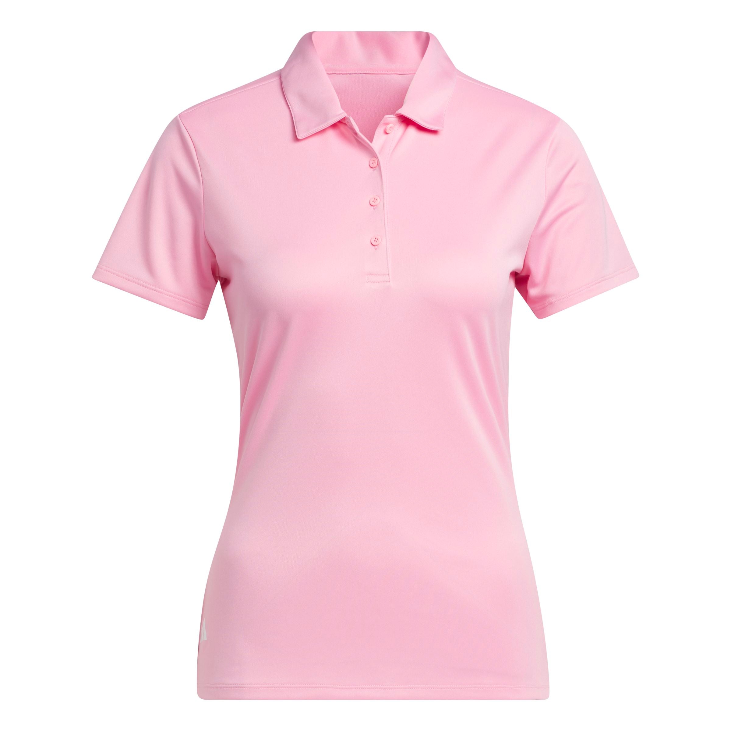 Adidas Women's Performance Solid SS Polo IN9921 Pink Women's Polos Adidas Small Pink Women's