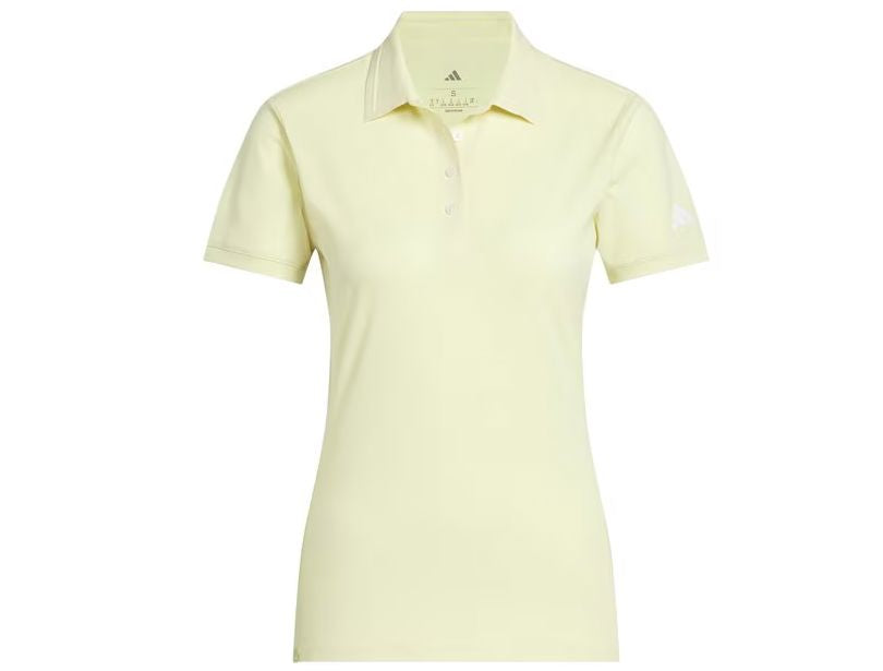 Adidas Women's Ultimate Twist Short Sleeve Polo JC9223 Powder Yellow Women's Polos Adidas Medium Women's Yellow