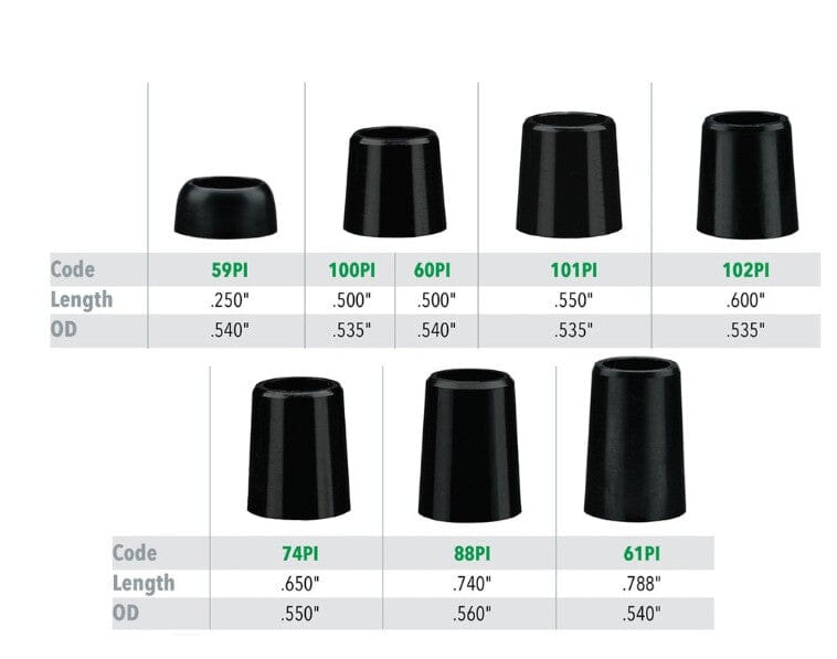Black Parallel Iron Ferrules .370" Golf Club Tools & Parts Golfworks