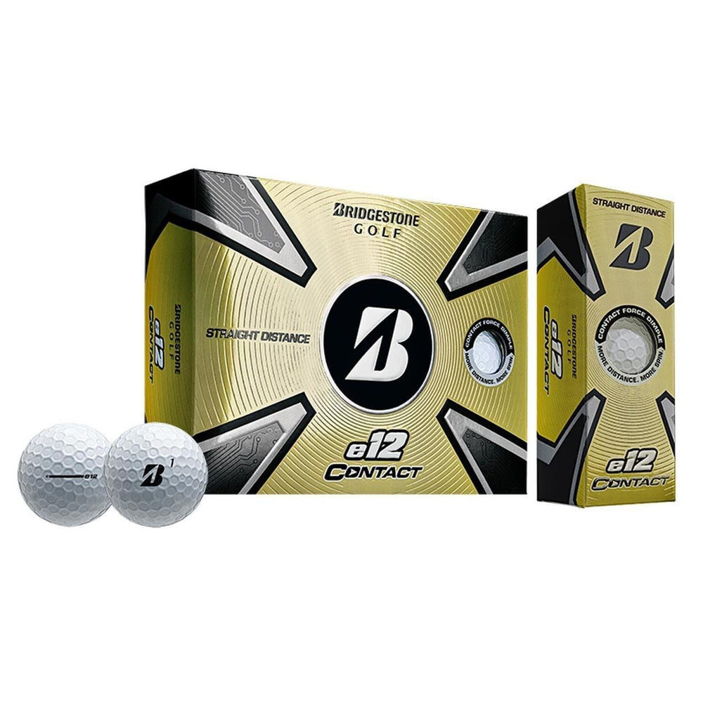 Bridgestone e12 Contact Golf Ball Dozen Plus Bonus Sleeve Golf Stuff - Save on New and Pre-Owned Golf Equipment Box/12 Plus Bonus Sleeve White 