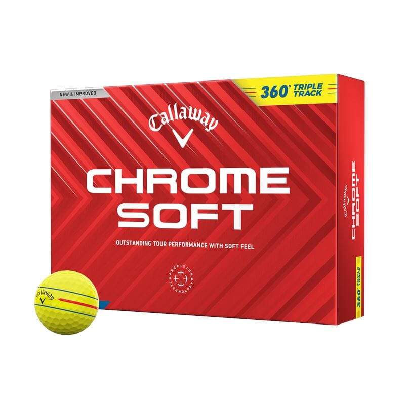 Callaway Chrome Soft 24 360° Triple Track Golf Balls Callaway Box/12 Yellow