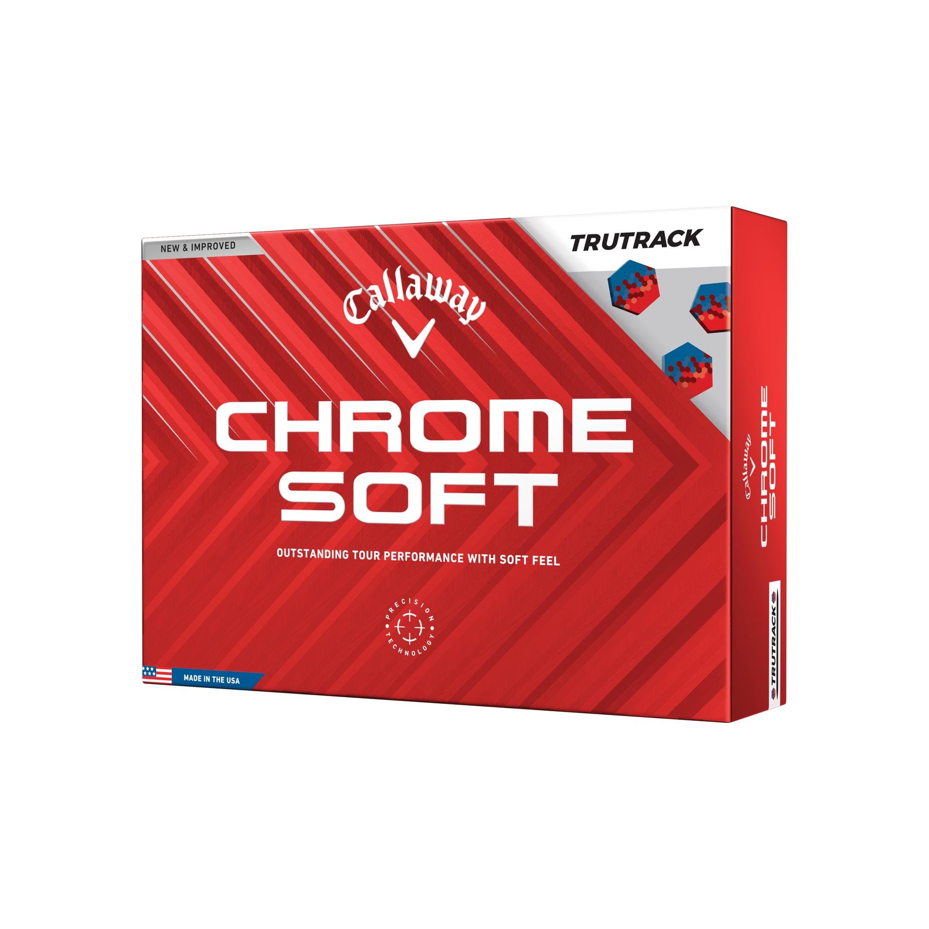 Callaway Chrome Soft 24 Trutrack Blue/Red Golf Balls Golf Balls Callaway Box/12 White