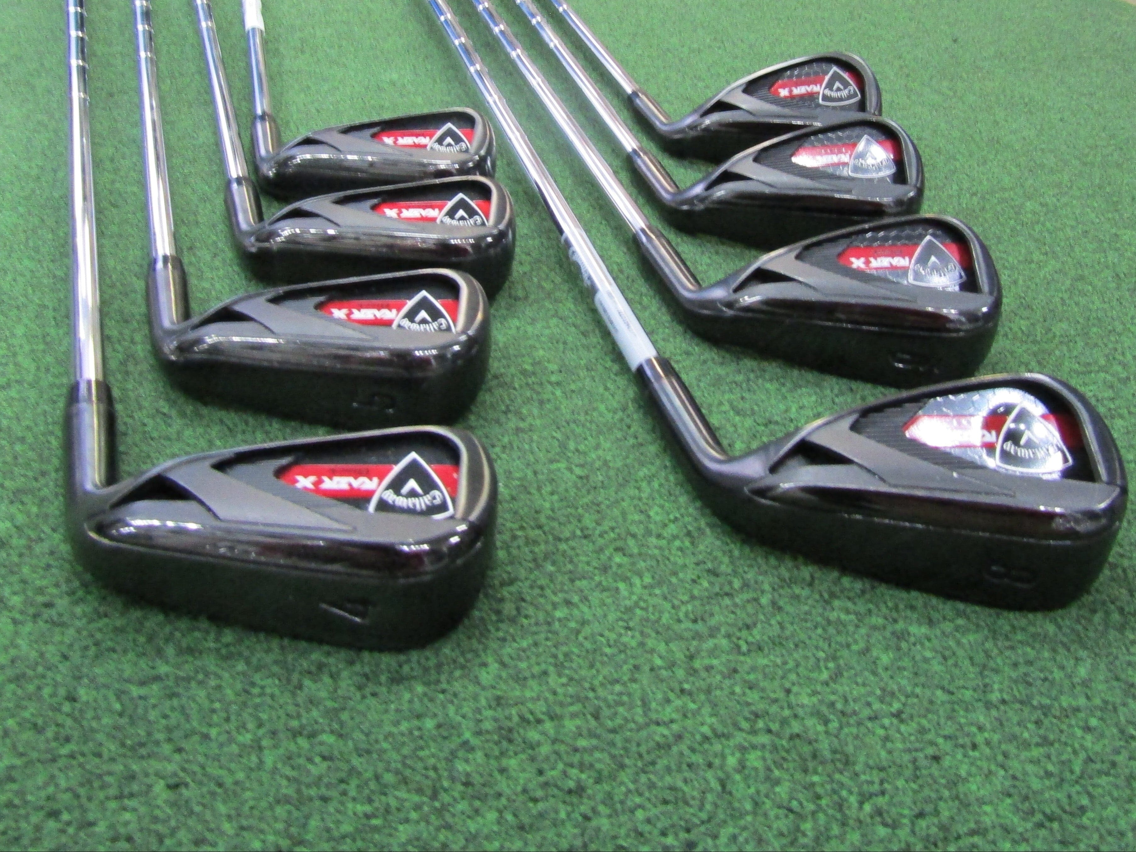 Callaway Razr X Black #4-PW, AW 8 pc. Iron Set Uniflex Steel Men's Right Pre-Owned Irons Callaway
