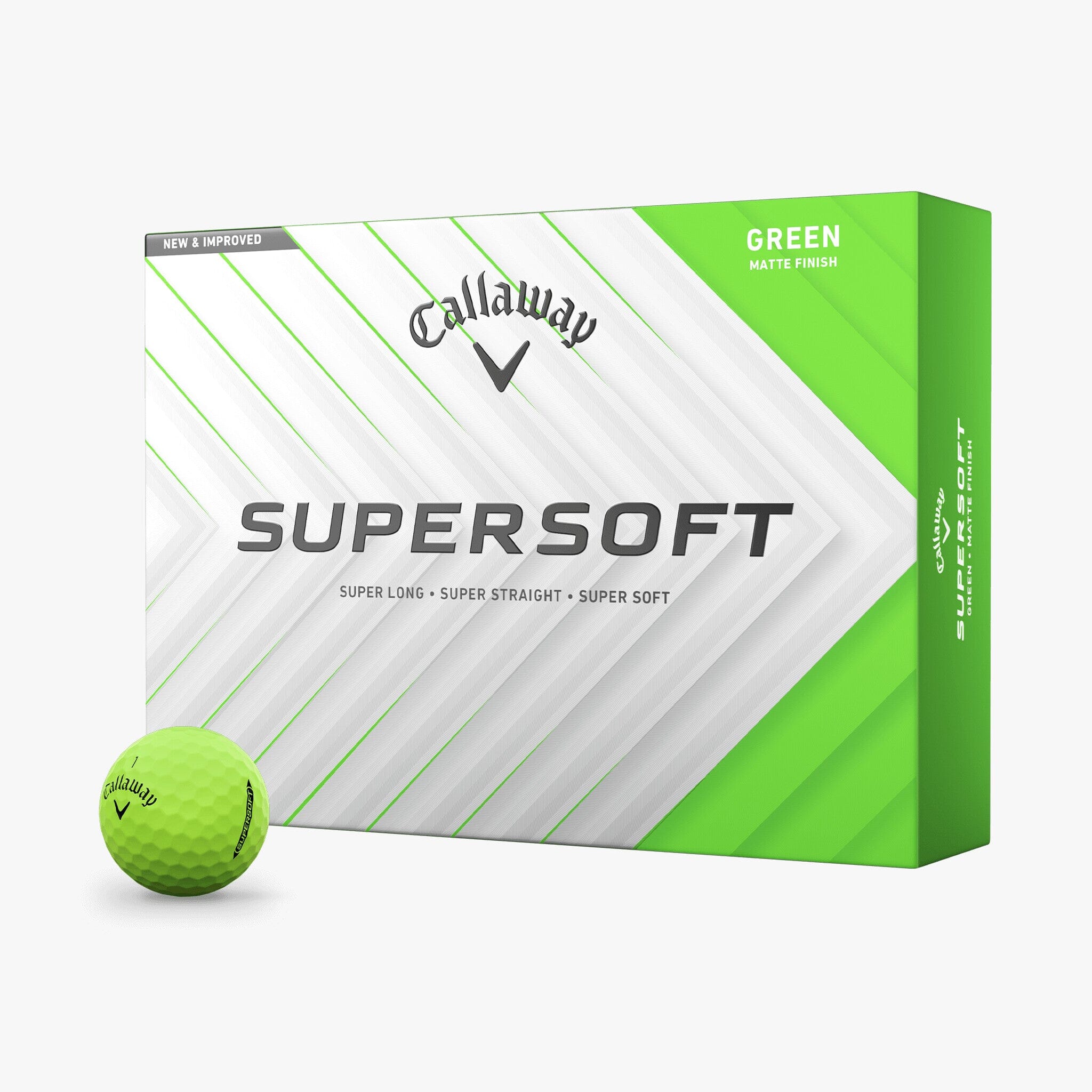 Callaway SuperSoft Matte Golf Balls 2025 Golf Balls Callaway Matte Green Box/12