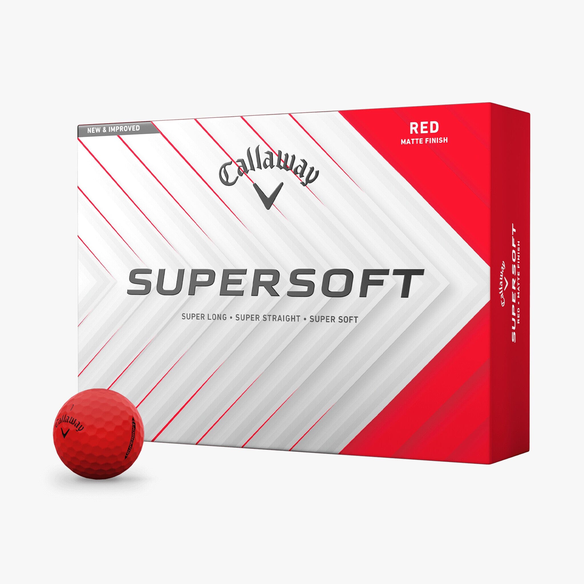 Callaway SuperSoft Matte Golf Balls 2025 Golf Balls Callaway Matte Red Box/12