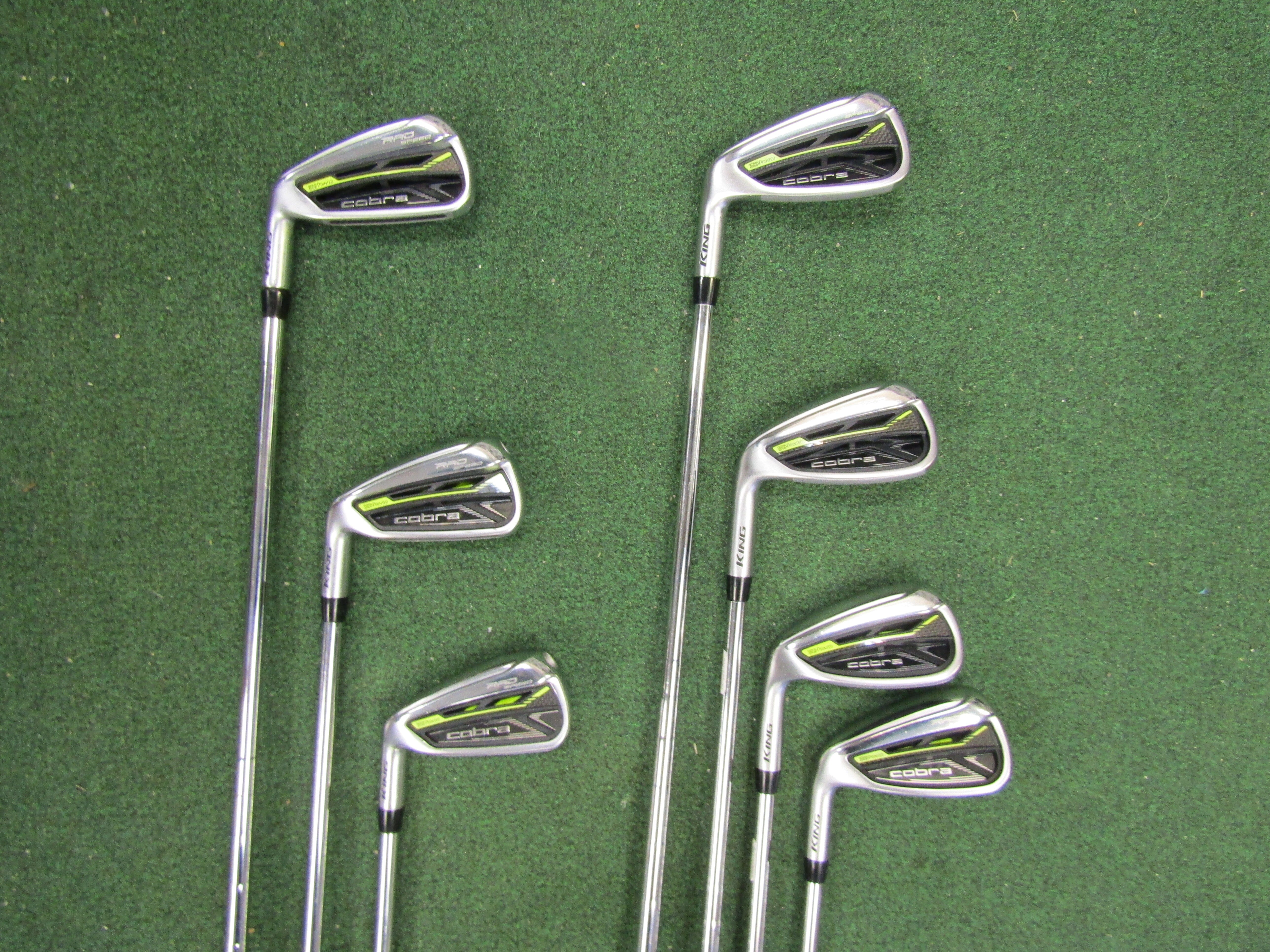 Cobra Rad Speed #5-PW, GW 7 pc. Iron Set Regular Flex Steel Men's Left Pre-Owned Iron Sets Cobra
