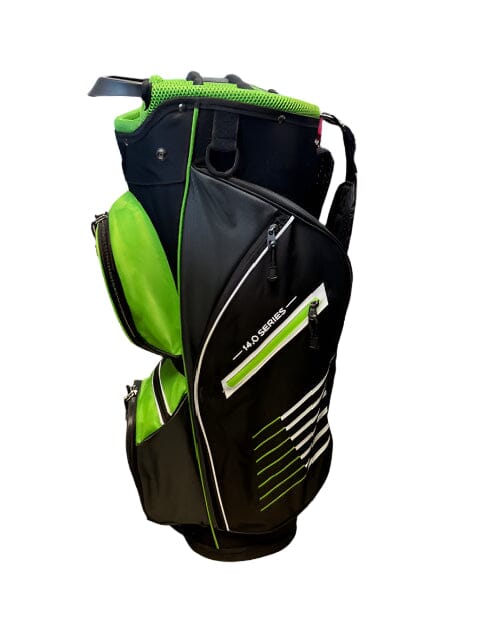 Golf Trends Fairway 14.0 Series Cart Bag 2.0 Blk/Grey/Lime Cart Bag Golf Trends Green