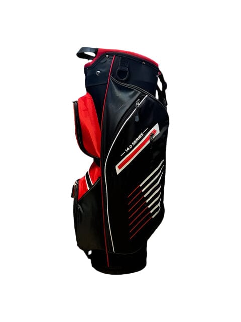 Golf Trends Fairway 14.0 Series Cart Bag 2.0 Blk/Grey/Red Cart Bag Golf Trends black/red
