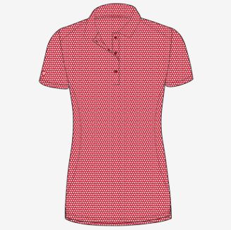 LevelWear Canada Day Golf Shirt YE05L Flame Red Women's Polos LevelWear XS Red