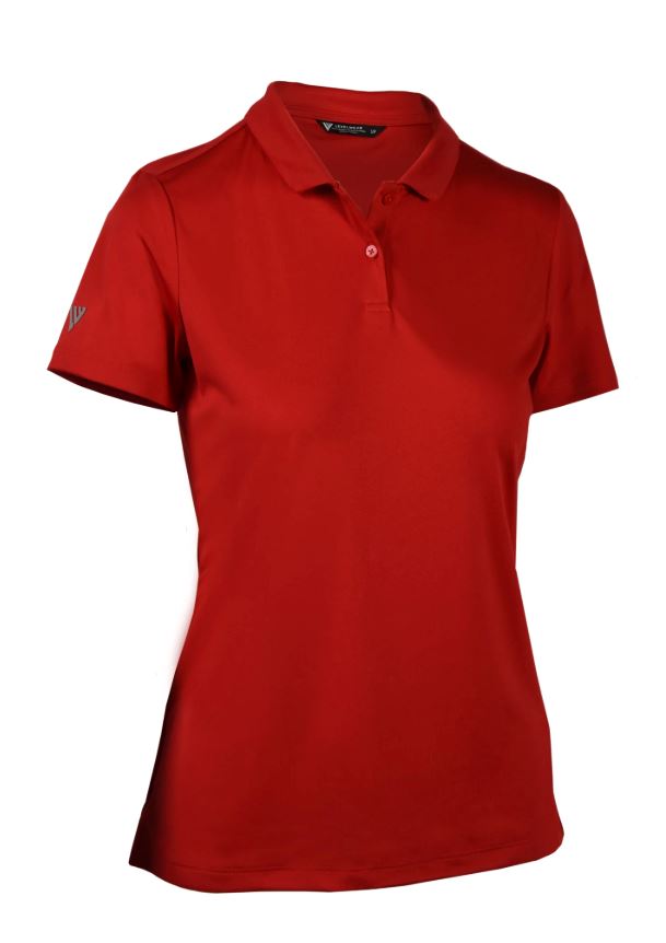 LevelWear Chance Golf Shirt PM04L Flame Red Women's Polos LevelWear