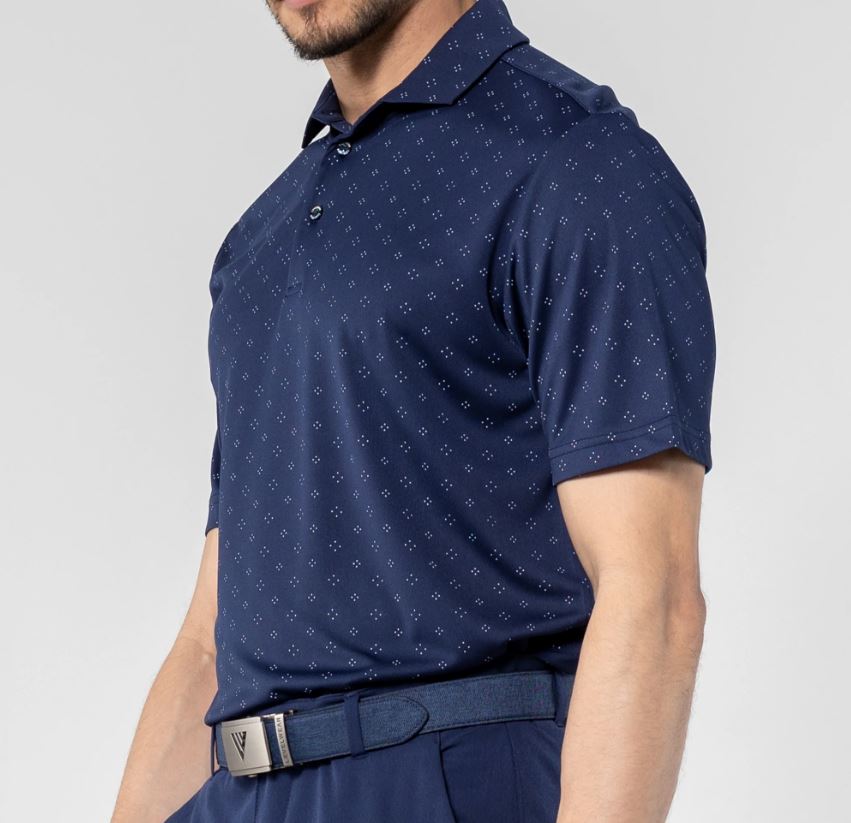 LevelWear Detect Golf Shirt PM5AL Navy/White 090 Men's Polos LevelWear