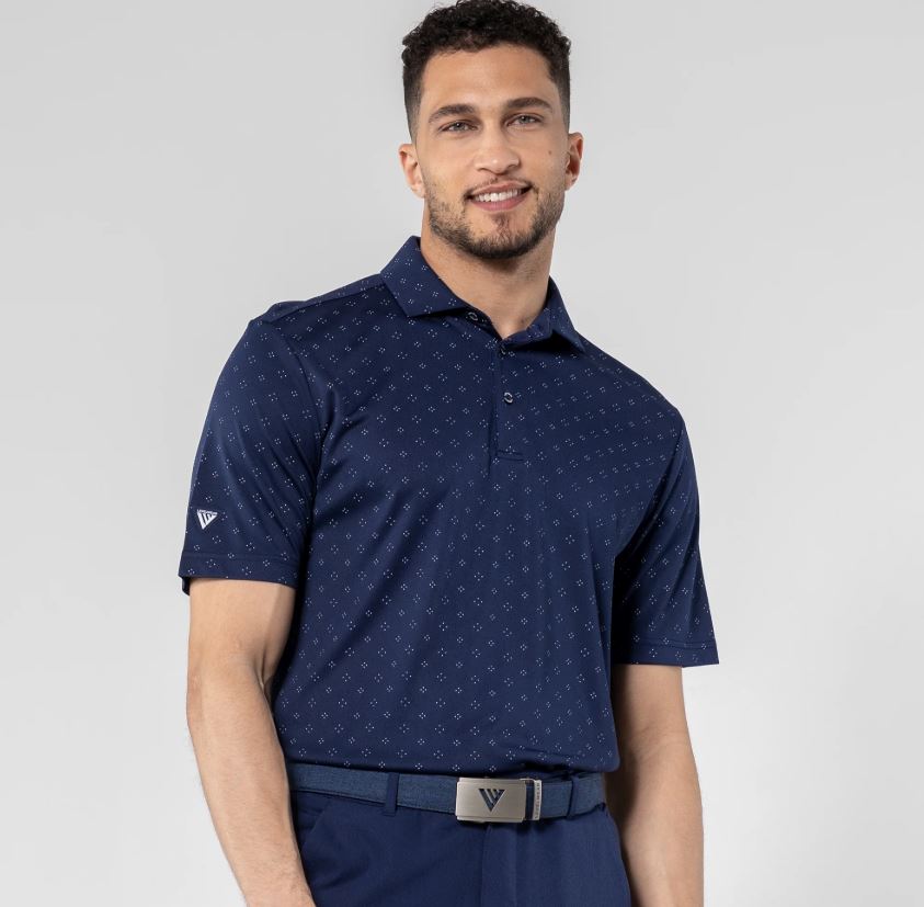 LevelWear Detect Golf Shirt PM5AL Navy/White 090 Men's Polos LevelWear Small Navy
