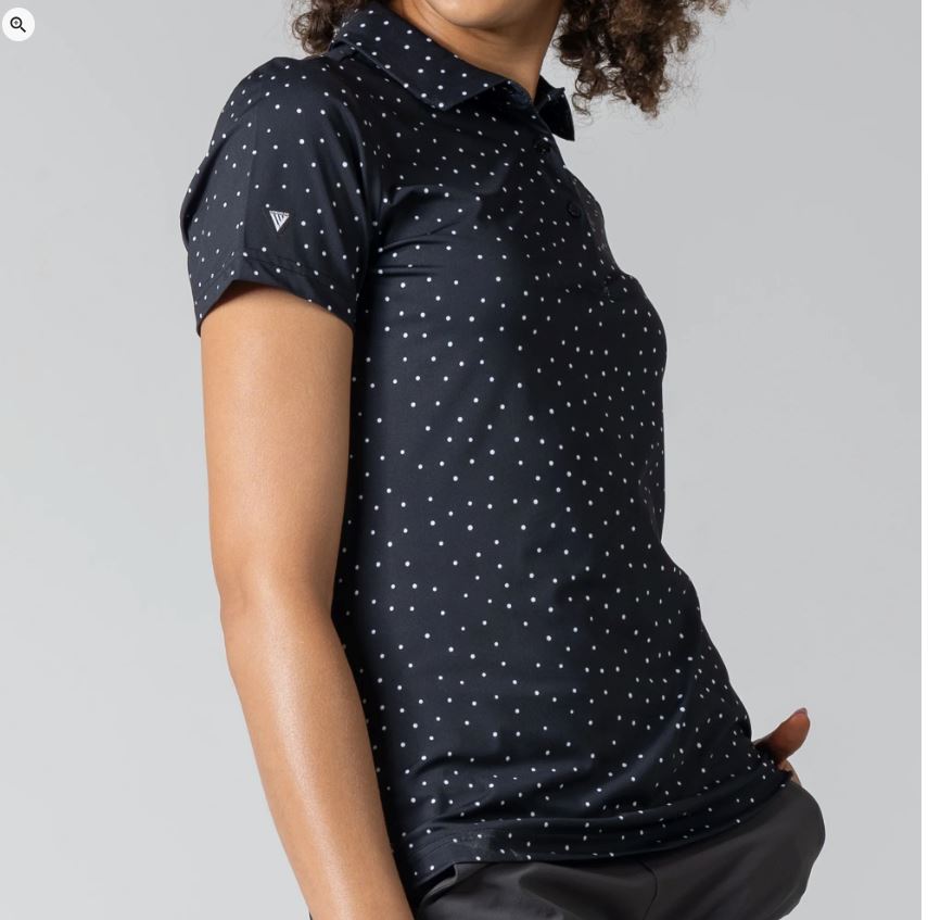 LevelWear Promise Golf Shirt BL25L Purple Black/White 083 Women's Polos LevelWear