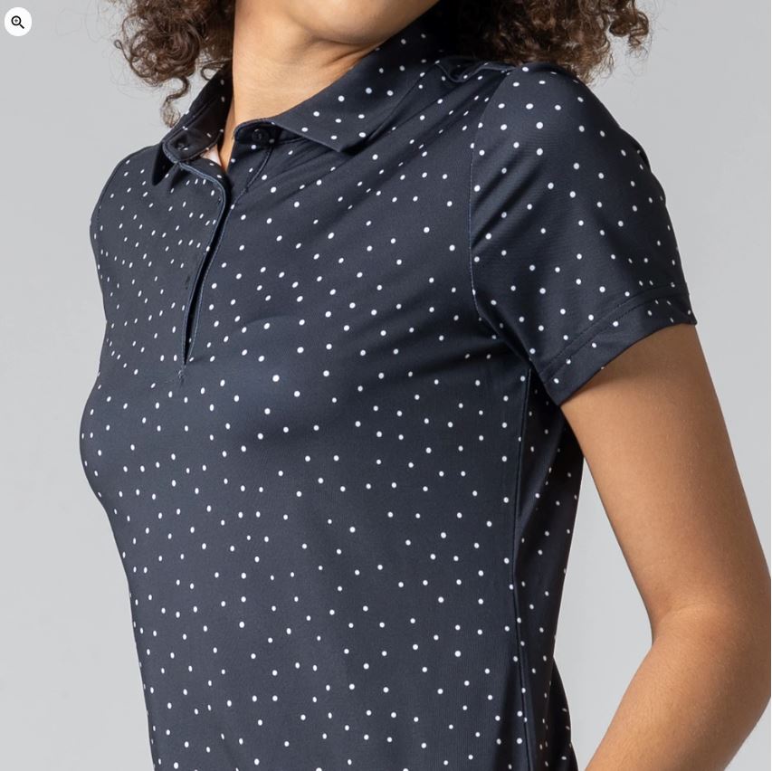 LevelWear Promise Golf Shirt BL25L Purple Black/White 083 Women's Polos LevelWear