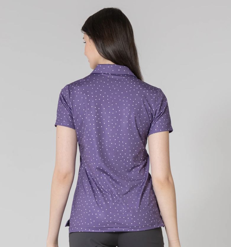 LevelWear Promise Golf Shirt BL25L Purple Reign/White Women's Polos LevelWear