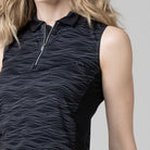 LevelWear Shore Sleeveless Golf Shirt BL21L Black Women's Sleeveless Polos LevelWear