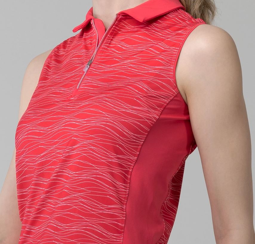 LevelWear Shore Sleeveless Golf Shirt BL21L Raspberry Women's Sleeveless Polos LevelWear
