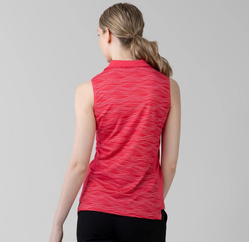 LevelWear Shore Sleeveless Golf Shirt BL21L Raspberry Women's Sleeveless Polos LevelWear