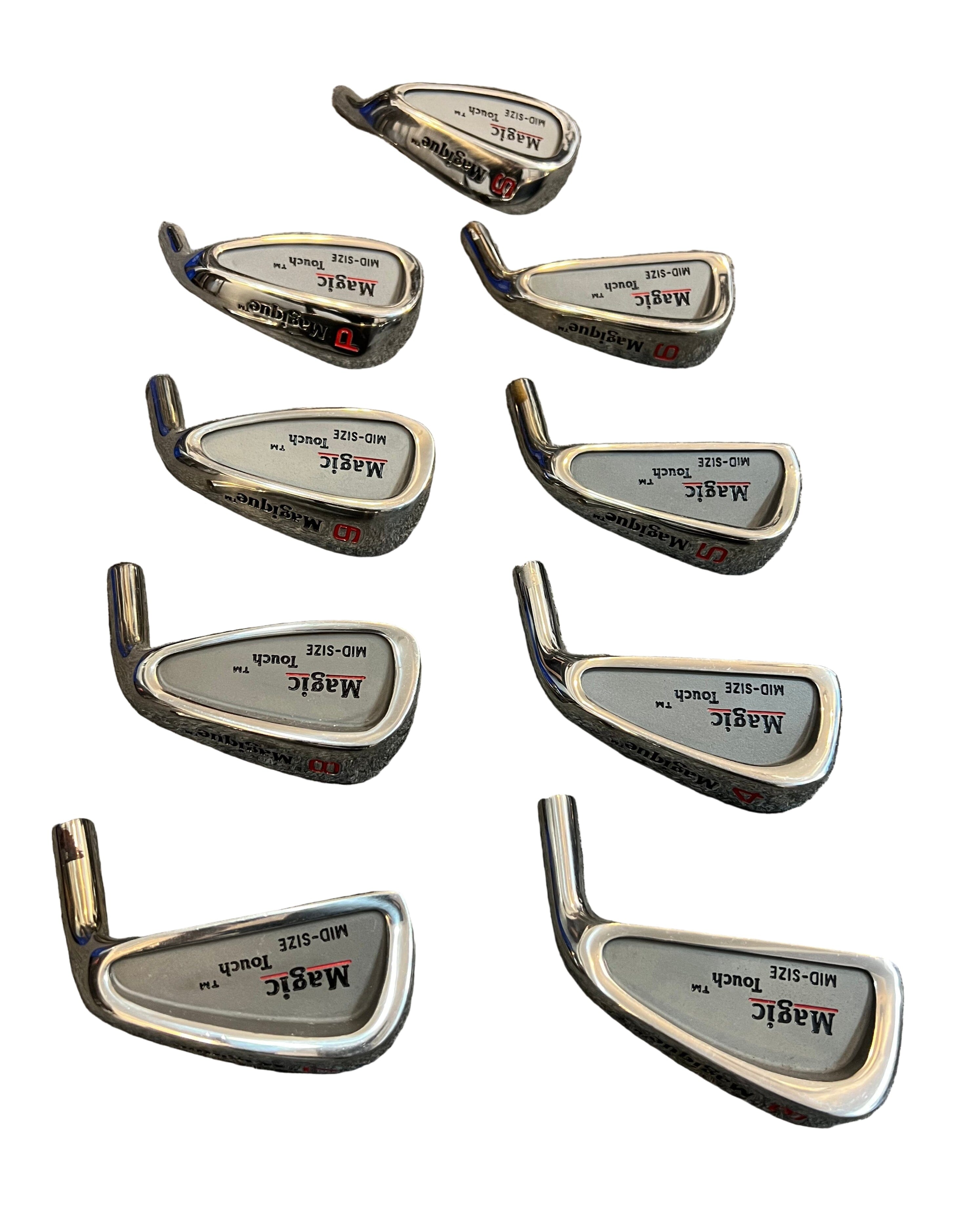 Magique Magic Touch Mid Size 9pc Iron HEAD ONLY Right Hand 3-PW SW Golf Club Tools & Parts Magique