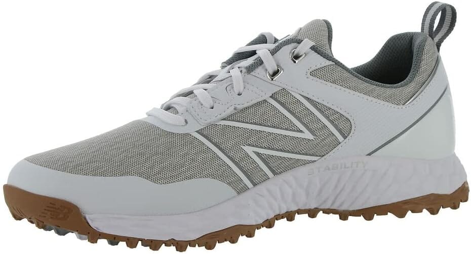 New Balance NBG4006WT Men's Golf Shoes White/Grey (no box) Men's Spiked Golf Shoes New Balance