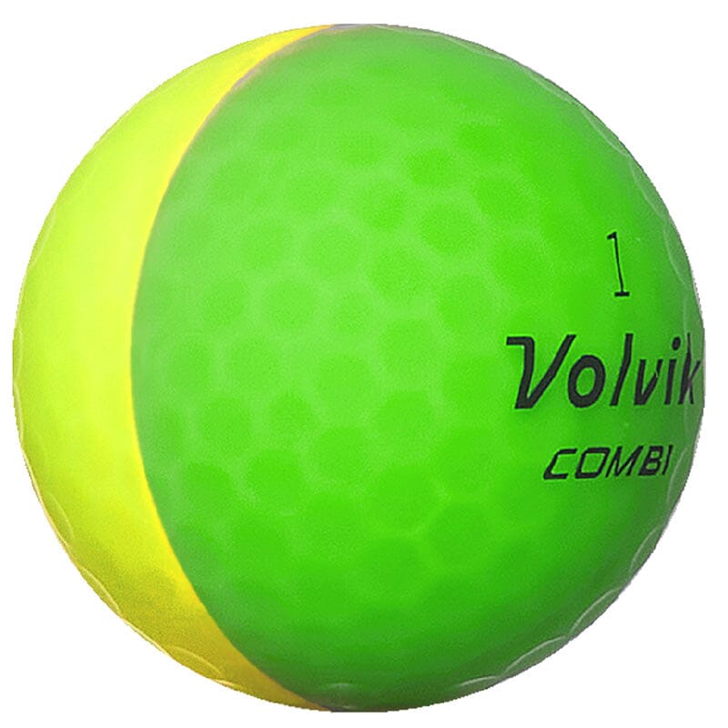 New Volvik Vivid Combi Golf Stuff Sleeve/3 Green/Yellow