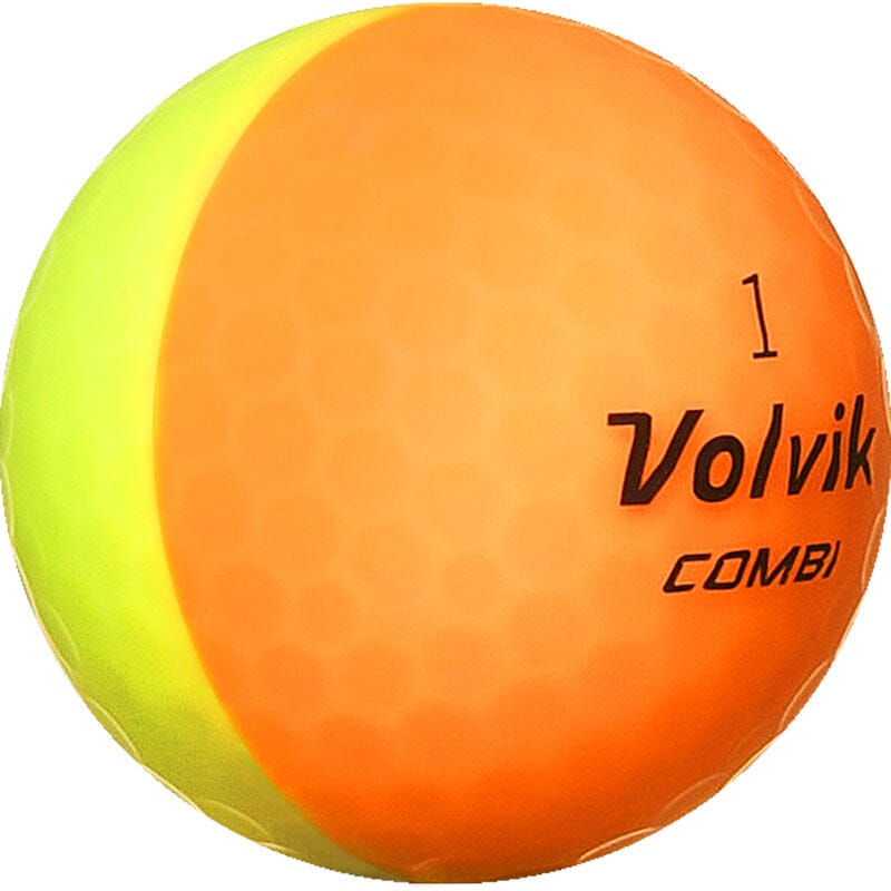 New Volvik Vivid Combi Golf Stuff Sleeve/3 Orange/Yellow