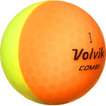 New Volvik Vivid Combi Golf Stuff Sleeve/3 Orange/Yellow 