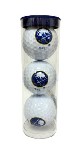 NHL Golf Balls Package of 3 pcs in Plastic Tube with Black Lid Golf Balls NHL Buffalo Sabres