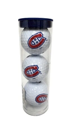 NHL Golf Balls Package of 3 pcs in Plastic Tube with Black Lid Golf Balls NHL Montreal Canadiens