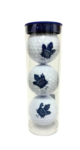 NHL Golf Balls Package of 3 pcs in Plastic Tube with Black Lid Golf Balls NHL Toronto Maple Leafs