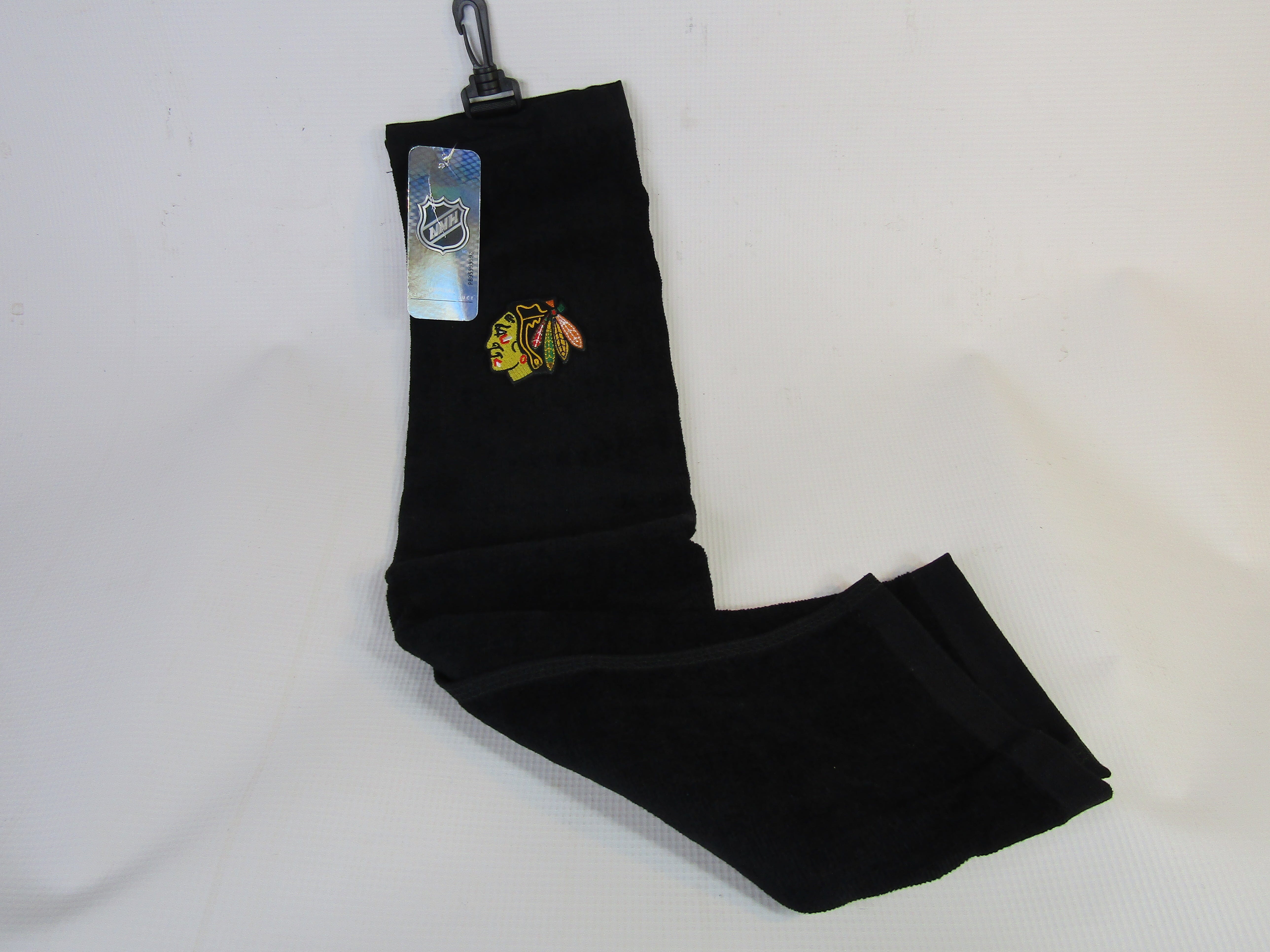 NHL Golf Deluxe Velour Towel CP471 Towel Acushnet Chicago Black Hawks Black