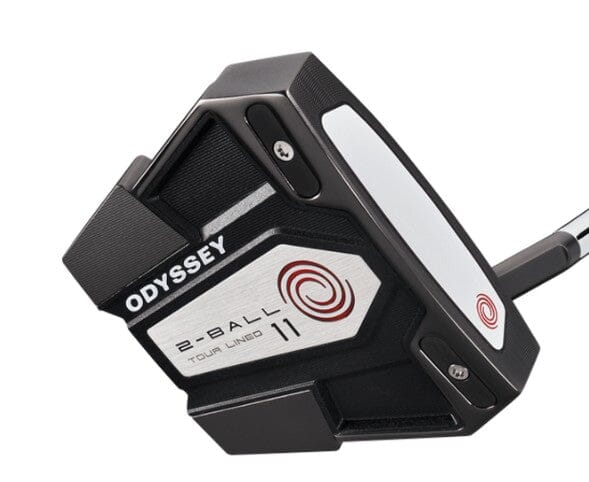 Odyssey Eleven Tour Lined 2 Ball Slant Putter Putters Odyssey Right 34" Odyssey Pistol 2022 (Silver/Black)