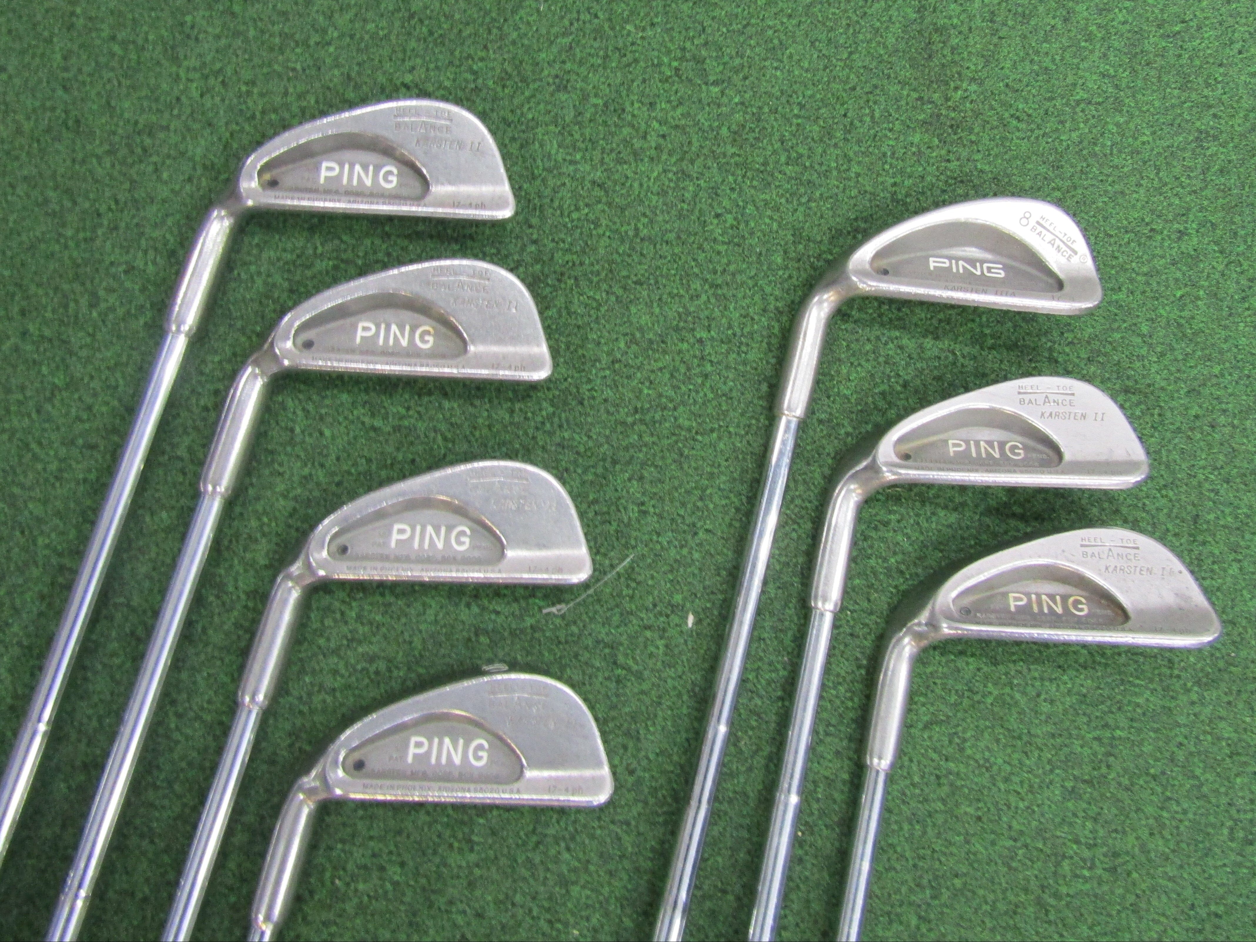 Ping Karsten 7pc Iron Set #3-6, #8-PW Regular Flex Steel Men's Left Pre-Owned Iron Sets Ping