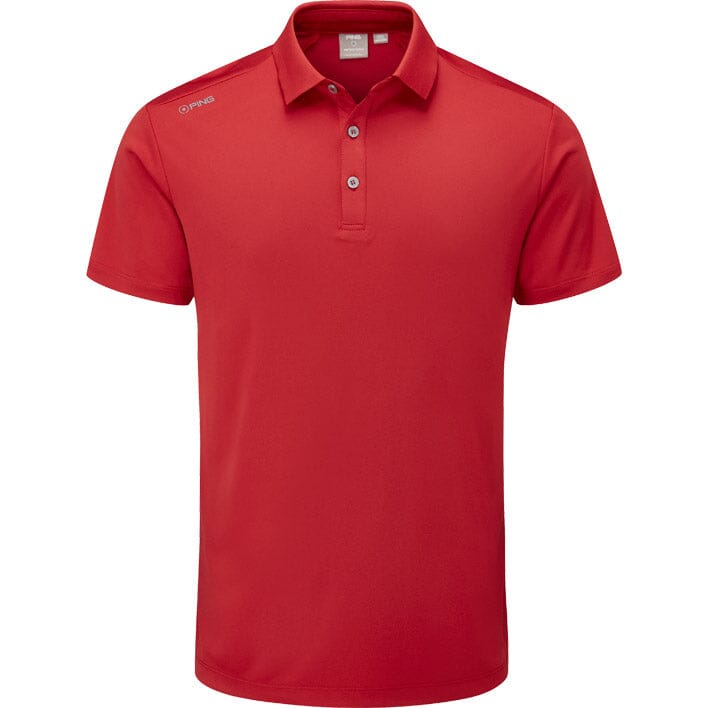 Ping Lindum Solid Polo Men's Red P03464 R696 Men's Polos Ping Medium Red Men's