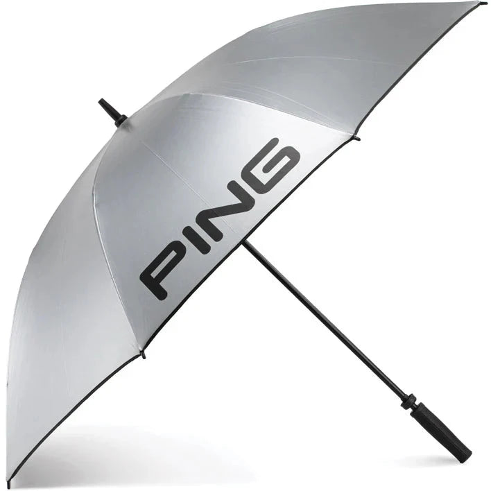 Ping Solar Single Canopy 62" Umbrella 214 Sil/Blk Umbrellas Ping
