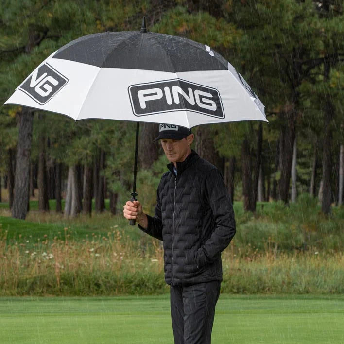 Ping Tour Double Canopy 68" Umbrella 214 Whi/Blk Umbrellas Ping