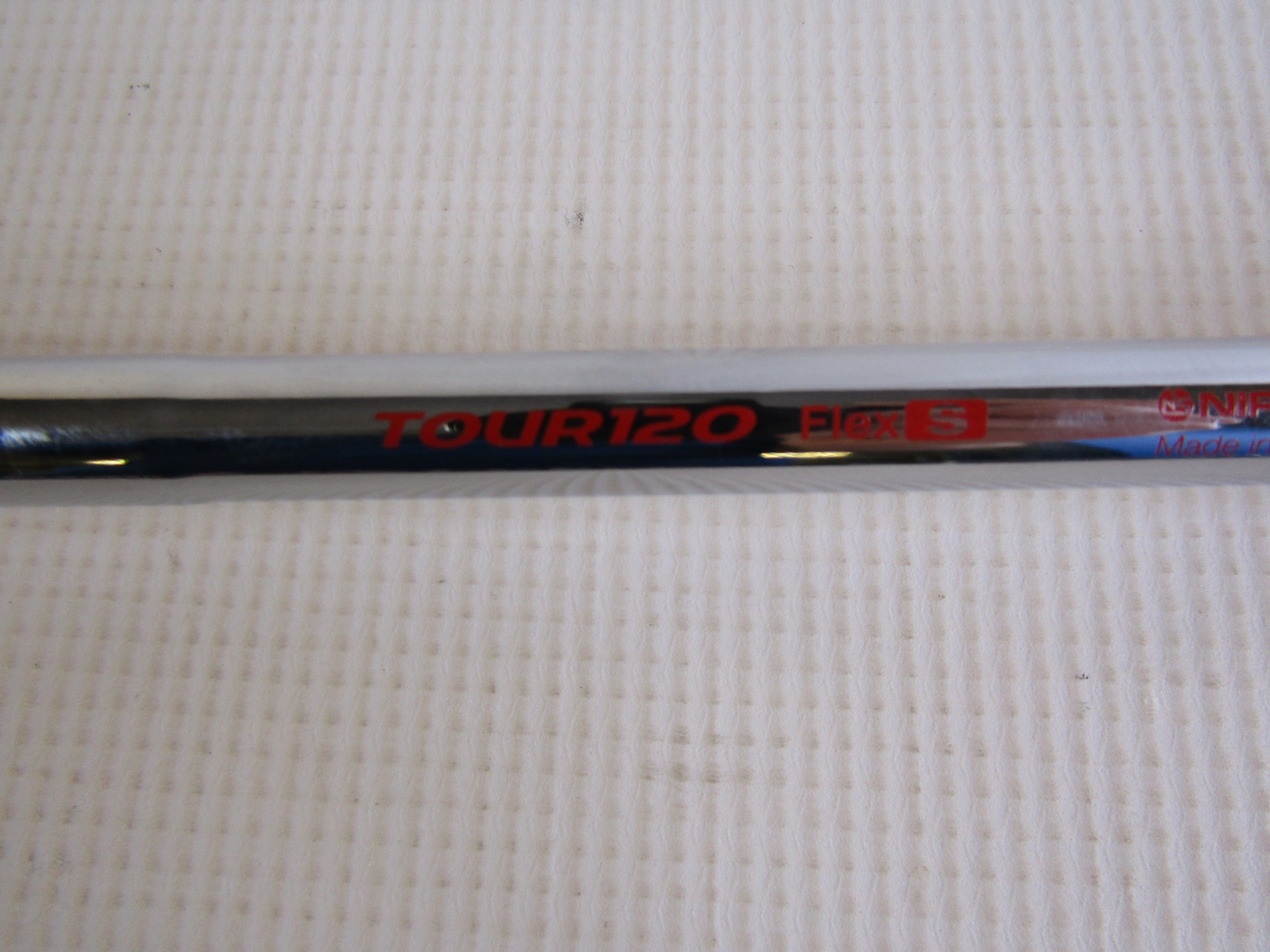 Pre-Owned TM Demo Nippon NS Pro Modus3 Tour 120 Stiff Flex Std Taper Tip .355 #7 Iron Shaft Pre-Owned Shafts Nippon